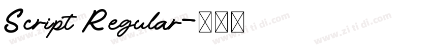 Script Regular字体转换